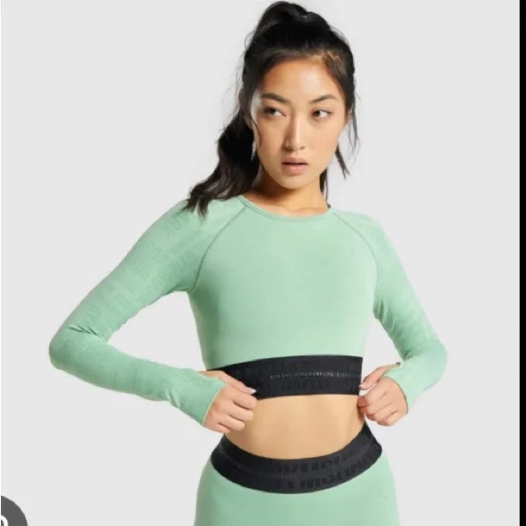 Gymshark vision long sleeve crop top NWOT - Picture 1 of 7